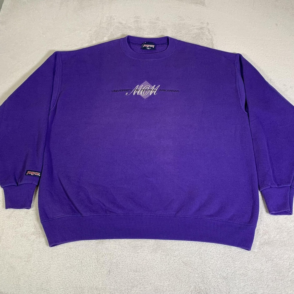 Vintage Central Arkansas MOM Sweatshirt Womens XL Purple JanSport 90s USA Made